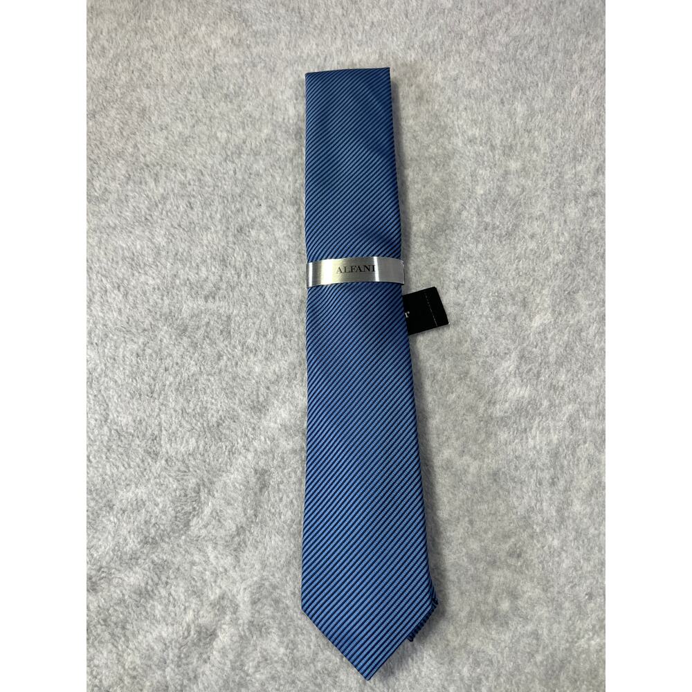 NEW Alfani Blue Diagonal Striped Tie - NWT